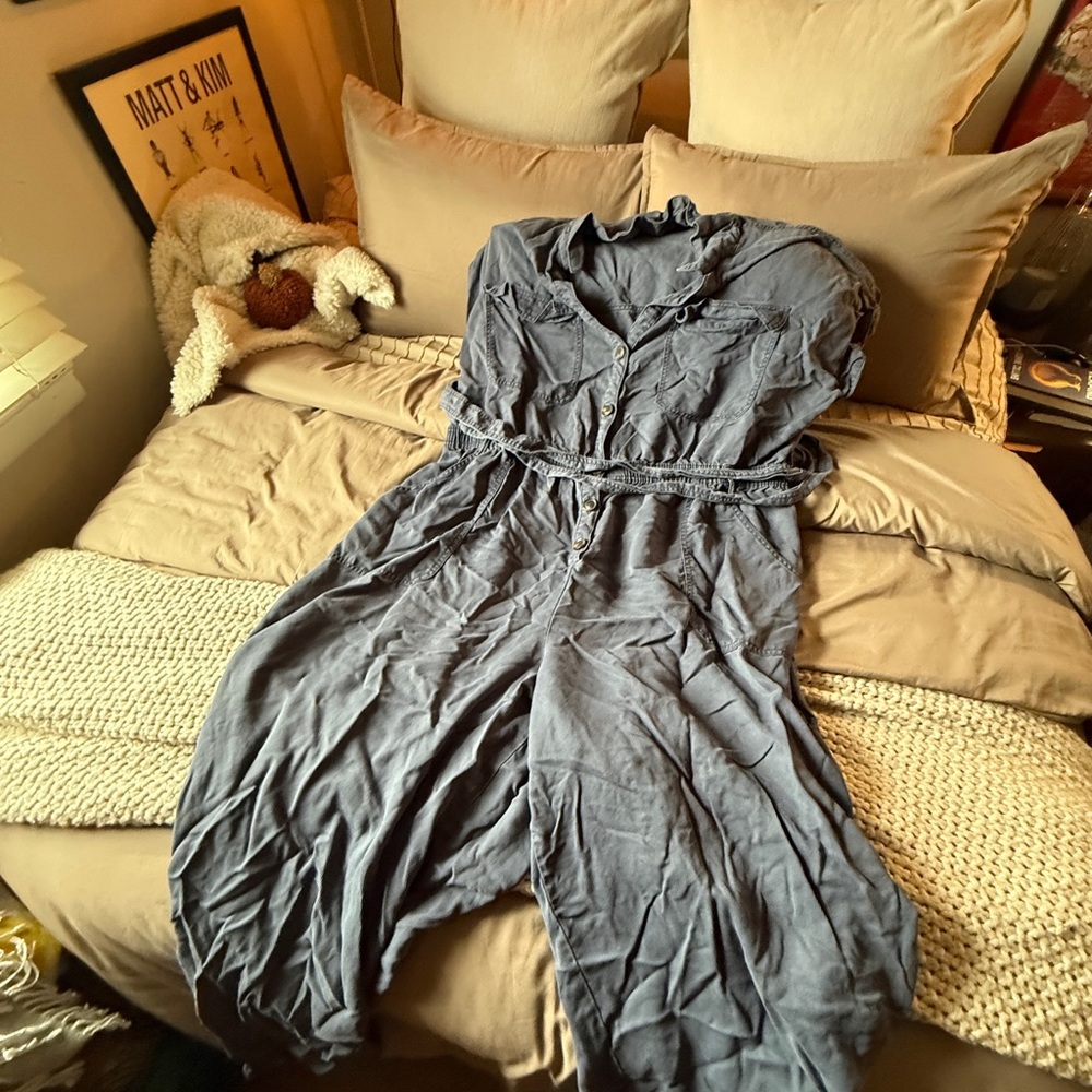 Lane Bryant Blue Gray Jumpsuit